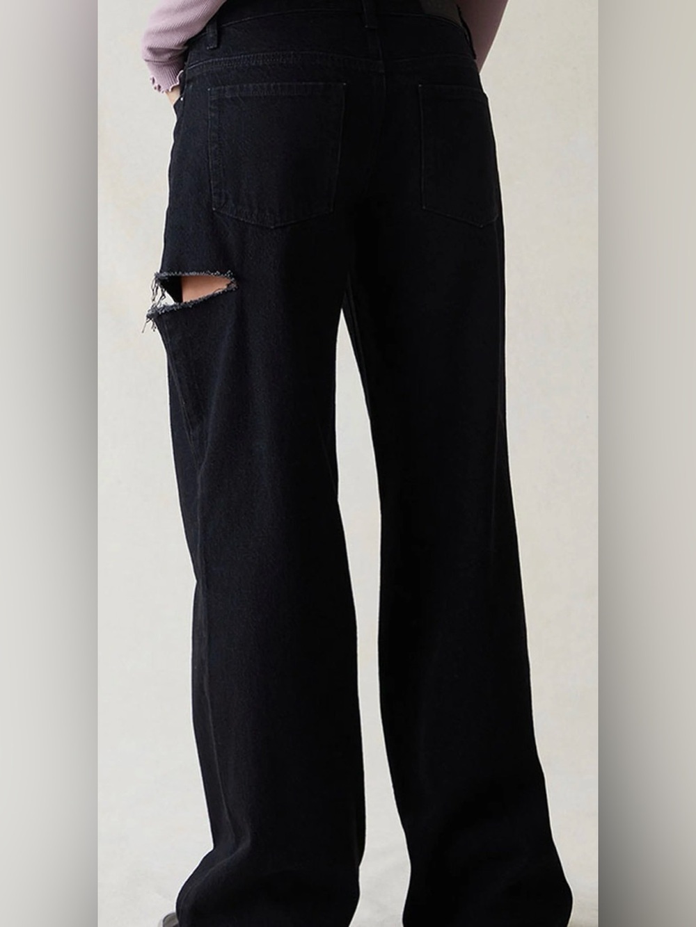 PACSUN Low Rise Baggy Distressed Jeans